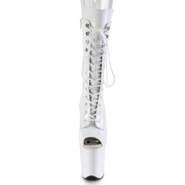 Pleaser FLAMINGO-1051 Bottines à plateforme Vernis Blanc EU-38/US-8
