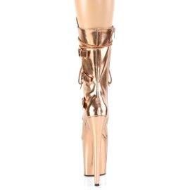 Pleaser FLAMINGO-1053 Bottines à plateforme Métallique Chrome Or Rose EU-35/US-5