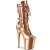 Pleaser FLAMINGO-1053 Bottines à plateforme Métallique Chrome Or Rose EU-35/US-5