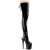 Pleaser FLAMINGO-3017 Bottes cuissardes à plateforme Vernis Noir EU-35/US-5