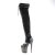 Pleaser FLAMINGO-3027 Bottes cuissardes à plateforme Daim synthétique Noir EU-41/US-11