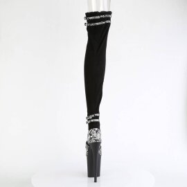 Pleaser FLAMINGO-3027SP Bottes cuissardes à plateforme Serpent Noir EU-40/US-10