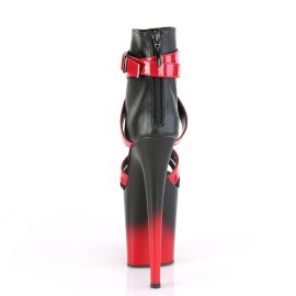 Pleaser FLAMINGO-800-15 Bottines à plateforme Cuir synthétique Rouge Noir EU-37/US-7