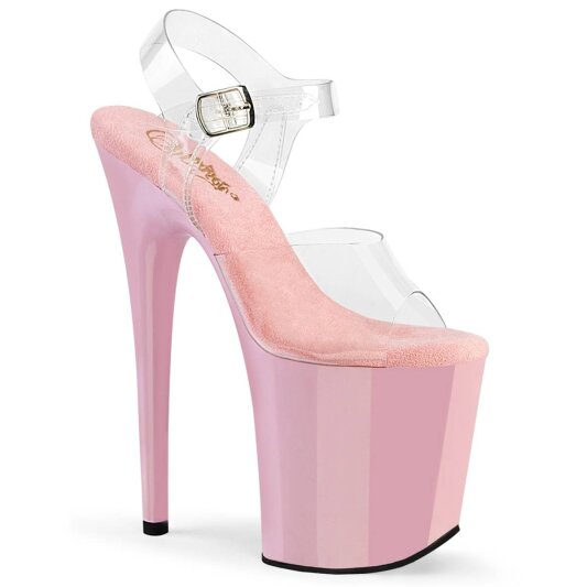 Pleaser FLAMINGO-808 Sandales à plateforme Transparent Rose EU-35/US-5
