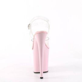 Pleaser FLAMINGO-808 Sandales à plateforme Transparent Rose EU-37/US-7