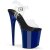 Pleaser FLAMINGO-808 Sandales à plateforme Transparent Bleu EU-37/US-7