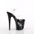 Pleaser FLAMINGO-808NLDG Sandales à plateforme Transparent Noir EU-35/US-5