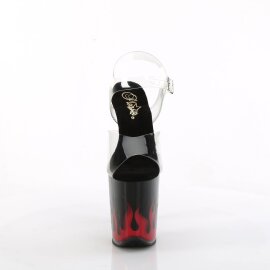 Pleaser FLAMINGO-808NLFL Sandales à plateforme Transparent Noir EU-35/US-5