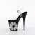 Pleaser FLAMINGO-808NLHS Sandales à plateforme Transparent Noir EU-35/US-5