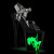 Pleaser FLAMINGO-808NLSG Sandales à plateforme Transparent Noir EU-35/US-5