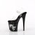 Pleaser FLAMINGO-808NLSG Sandales à plateforme Transparent Noir EU-35/US-5