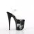Pleaser FLAMINGO-808NLSG Sandales à plateforme Transparent Noir EU-35/US-5