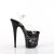 Pleaser FLAMINGO-808NLTG Sandales à plateforme Transparent Noir EU-35/US-5