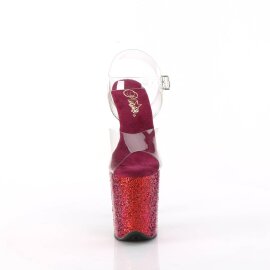 Pleaser FLAMINGO-808RBG Sandales à plateforme Paillettes Transparent Bigarré EU-35/US-5