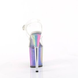 Pleaser FLAMINGO-808RG-01 Sandales à plateforme Paillettes Transparent Bigarré EU-35/US-5