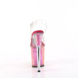 Pleaser FLAMINGO-808RG-02 Sandales à plateforme Paillettes Transparent Bigarré EU-35/US-5