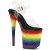 Pleaser FLAMINGO-808RG-04 Sandales à plateforme Paillettes Transparent Bigarré EU-35/US-5
