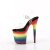 Pleaser FLAMINGO-808RG-04 Sandales à plateforme Paillettes Transparent Bigarré EU-35/US-5