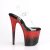 Pleaser FLAMINGO-808SS Sandales à plateforme Paillettes Transparent Noir EU-37/US-7
