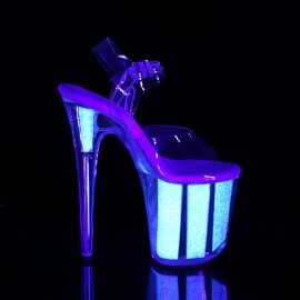 Pleaser FLAMINGO-808UVG Sandales à plateforme Néon Transparent Rose EU-40/US-10