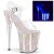 Pleaser FLAMINGO-808UVG Sandales à plateforme Néon Transparent Rose EU-40/US-10