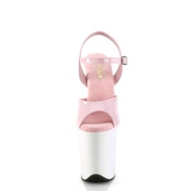 Pleaser FLAMINGO-809 Sandales à plateforme Vernis Rose Blanc EU-35/US-5