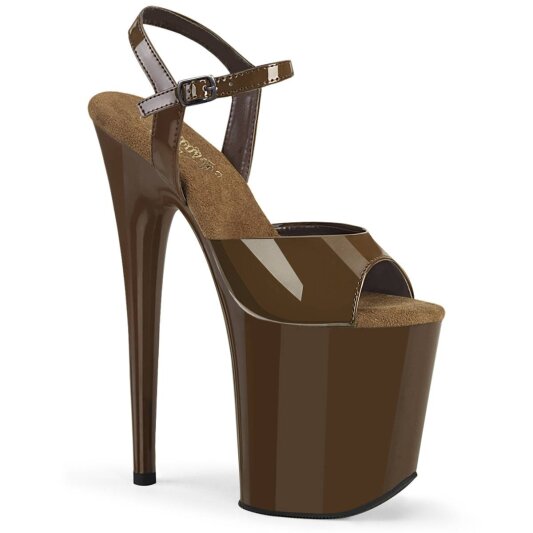 Pleaser FLAMINGO-809 Sandales à plateforme Vernis Moka EU-37/US-7