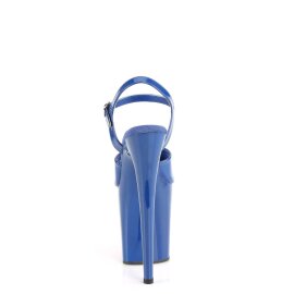 Pleaser FLAMINGO-809 Sandales à plateforme Vernis Bleu EU-35/US-5