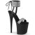 Pleaser FLAMINGO-870 Sandales à plateforme Cuir synthétique Strass Noir Argent EU-35/US-5