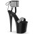 Pleaser FLAMINGO-870 Sandales à plateforme Vernis Strass Noir Argent EU-38/US-8