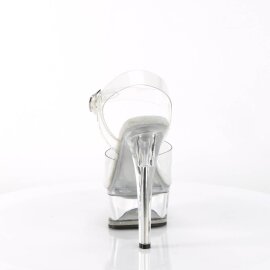 Pleaser GLEAM-608 Sandales à plateforme Transparent EU-40/US-10