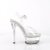 Pleaser GLEAM-608 Sandales à plateforme Transparent EU-35/US-5
