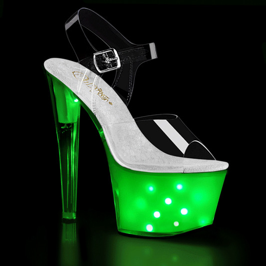 Pleaser ILLUMINATOR-708 Bottines à plateforme Transparent Couleur EU-37/US-7