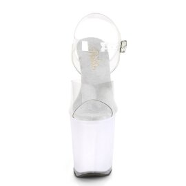 Pleaser ILLUMINATOR-808 Bottines à plateforme Transparent Couleur EU-35/US-5