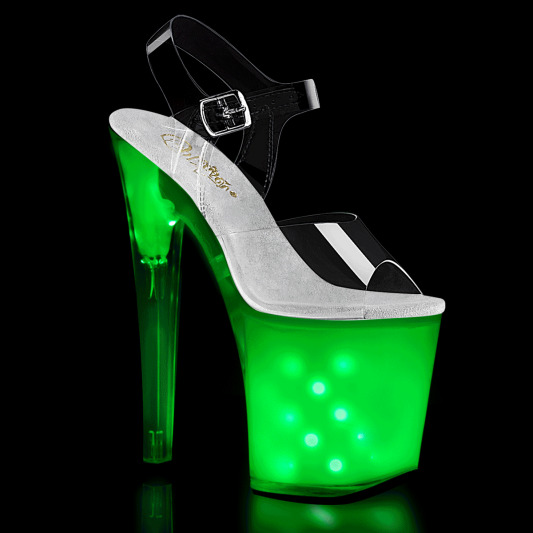 Pleaser ILLUMINATOR-808 Bottines à plateforme Transparent Couleur EU-37/US-7
