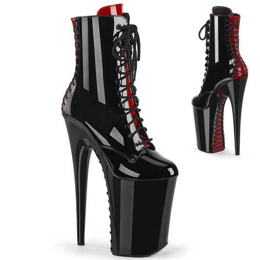 Pleaser INFINITY-1020FH Bottines à plateforme Vernis Noir EU-36/US-6