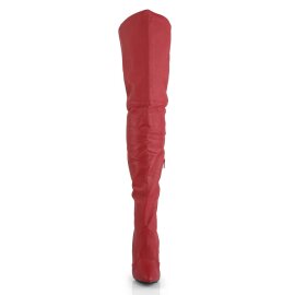 Pleaser LEGEND-8899 Bottes cuissardes Cuir Rouge EU-37/US-7