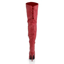 Pleaser LEGEND-8899 Bottes cuissardes Cuir Rouge EU-37/US-7