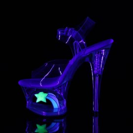 Pleaser MOON-708RSS Sandales à plateforme Transparent EU-35/US-5