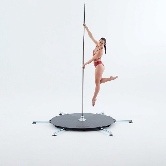 Lupit Pole Stage Pieds longs Acier inoxydable 45 mm