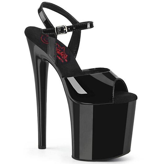Pleaser NAUGHTY-809 Sandales à plateforme Vernis Noir EU-37/US-7