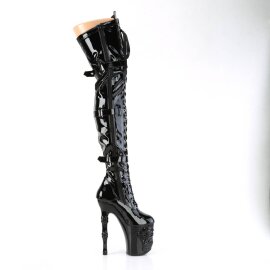 Pleaser RAPTURE-3028 Bottes cuissardes à plateforme Vernis Noir EU-37/US-7