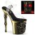 Pleaser RAPTURE-808-LT Sandales à plateforme Transparent Or EU-37/US-7