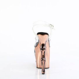 Pleaser RAPTURE-808-LT Sandales à plateforme Transparent Or Rose EU-36/US-6