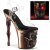 Pleaser RAPTURE-808-LT Sandales à plateforme Transparent Or Rose EU-36/US-6