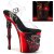 Pleaser RAPTURE-808-LT Sandales à plateforme Transparent Rouge EU-35/US-5