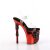 Pleaser RAPTURE-808-LT Sandales à plateforme Transparent Rouge EU-35/US-5