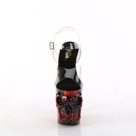 Pleaser RAPTURE-808-LT Sandales à plateforme Transparent Rouge EU-37/US-7