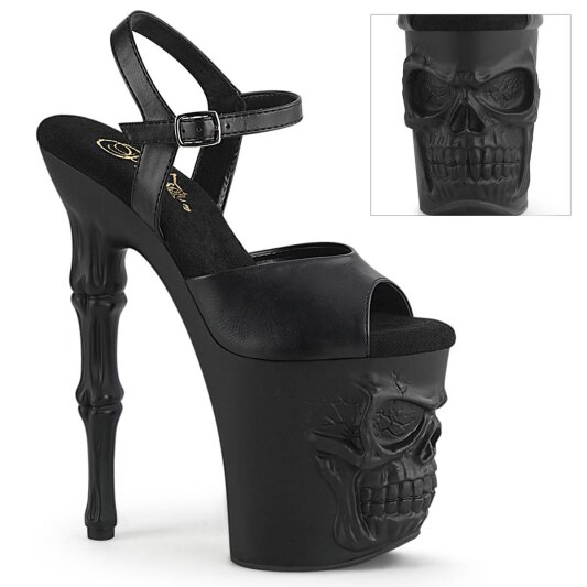 Pleaser RAPTURE-809 Sandales à plateforme Cuir synthétique Noir EU-35/US-5