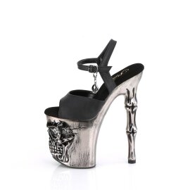 Pleaser RAPTURE-809-LT Sandales à plateforme Cuir synthétique Noir Argent EU-38/US-8
